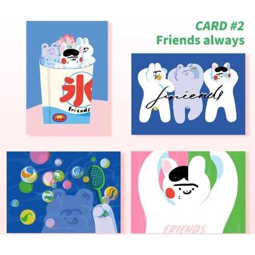 Illustration Card Orange Tiger Greeting Card Postcard