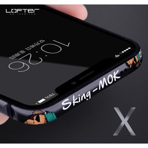 Cool Aluminum Metal Bumper for Apple for iPhone X Phone Cases Cartoon Fashion Frame Metal Cover Protective Coque Capinha