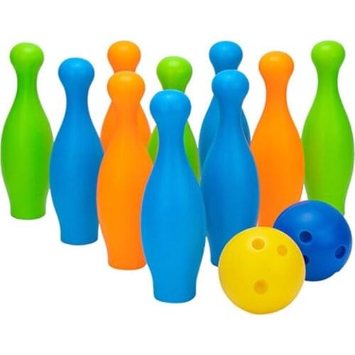 Small Plastic Bowling Pin Bowling Ball Set Fun Indoor Family Games Educational