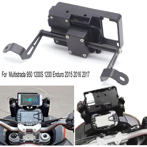 Mobile phone Navigation bracket USB phone charging for DUCATI MULTISTRADA 950 1200 1200S 2015-2017