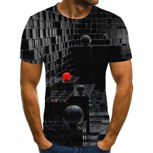 2021 Mens 3D printed T-shirt, Casual short sleeve top, Fun 3D T-shirt, big round neck shirt, Summer street wear, Summer new sty