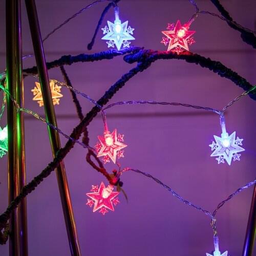 New Led Five-pointed Star Moon Light String Battery Box Big Five-pointed Star Light Christmas Day Light Decoration Fairy Light