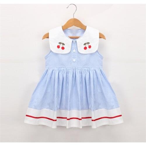 New Summer Girls' Dress Korean Strap Casual Sleeveless Party Princess Dress 2021 New Cute Childrens Baby Kids Girls Clothing