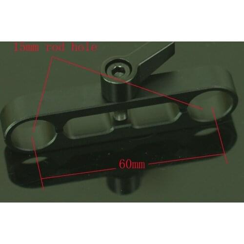 New Professional 2 holes 15mm rod Clamp For DSLR Rig System 5D2 5D3 Rail tripod