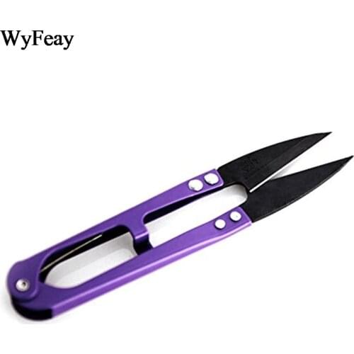 1Pcs/Lot Thread Scissors Sewing Spring Embroidery Thrum yarn scissors cross stitch clothing tailor U-cut head shear DIY Supplies