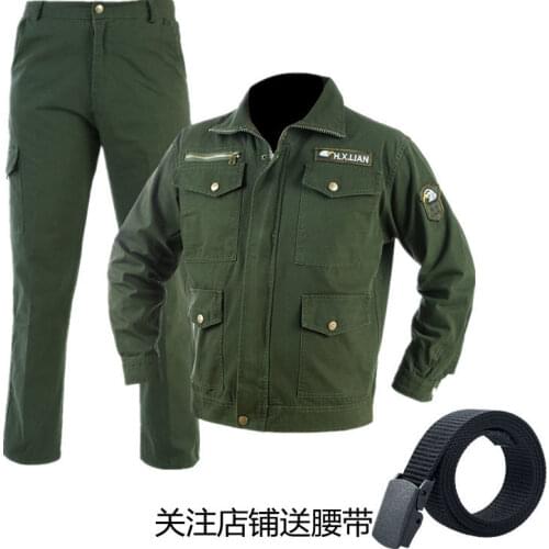 Army green autumn wear overalls suit men unified uniform outdoor sports leisure fashion clothing