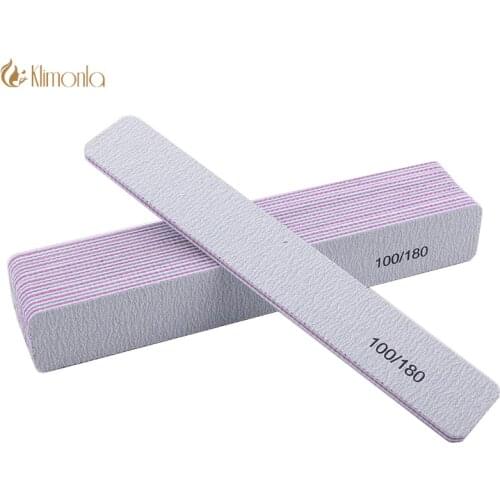 5pcs Gray Nail File Buffers 100/180 Manicure Sanding Files for Nail Square Gel Polish Lime a Ongle Nail Art Salon Tools