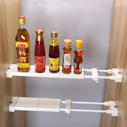 Crevice Storage Telescopic Rod Rack Layered Shelf Window Sill Telescopic Partition Debris Storage Rack Compartment Board Kitchen