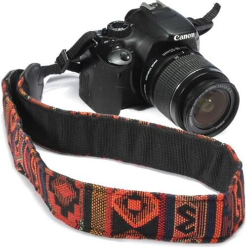 SLR Camera Strap Cloth Micro Single Digital Camera Shoulder Strap Ethnic Style Adjustable With Nylon & PU Leather Material QKC