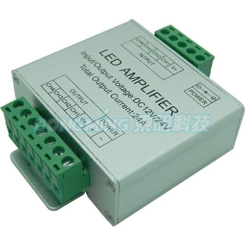 RGB Amplifier DC 5V 12V 24V LED Amplifier Controller 6A Current LED Strip Amplifier 120W 288W 576W LED RGB Amplifier 4 Circuit