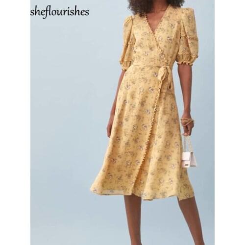 Желтые летние платья Sheflourishes China At AliExpress