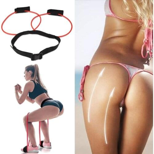 Fitness Women Booty Butt Band Resistance Bands Adjustable Waist Belt Pedal Exerciser for Glutes Muscle Workout Free Bag