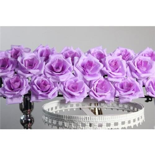 SPR purple-Big rose petals Wedding road lead flowers Bouquets Wedding road cited flowers and arch decoration