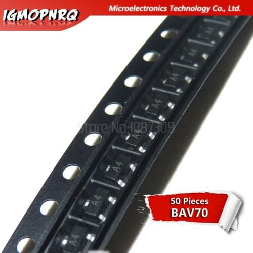 50pcs BAV70 - General Purpose, , Switng 70V 200mA SOT23-3 new original