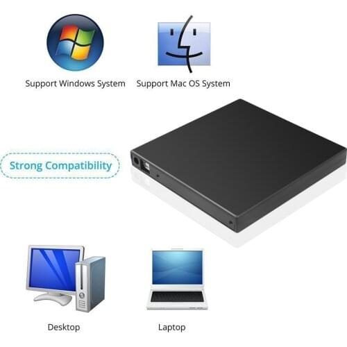 Kebidumei USB 2.0 SATA external drive DVD CD DVD-Rom IDE Case drive box 12.7MM Slim for Laptop Notebook Computer