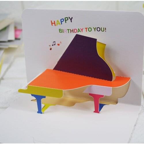 Pop-up Birthday pian o Etching metal cutting die carbon steel die for DIY Scrapbooking/Card Making/Fun Decoration Supplies