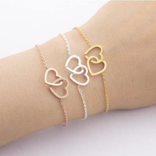 YWXXSZ New Fashion Love Heart Bracelets for Women Charms Honey Bracelet Engagement Gifts Chain