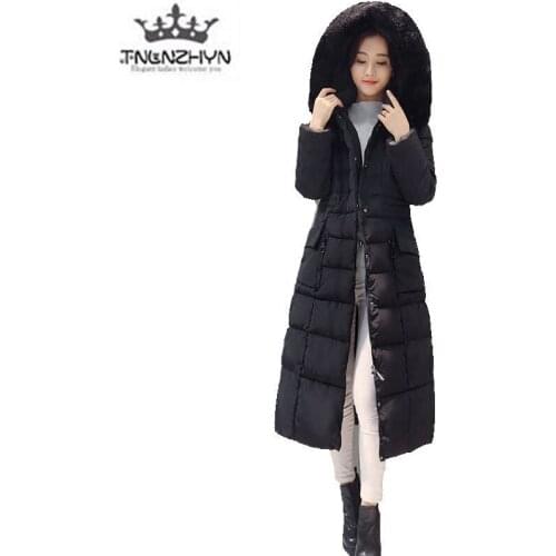 Women Winter Down Jacket 2019 Casual Plus size Hooded Warm Cotton Jacket Coat Thicken Fashion High-end Ms Long Cotton clothing