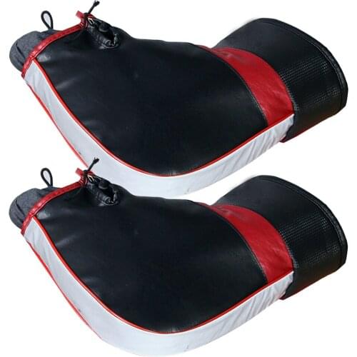 1Pair Winter Motorcycle Handle Bar Mitt Muffs With Reflective Strip Windproof Handlebar Warm Gloves Cover
