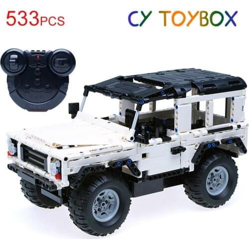 533Pcs Technical City Defender Remote Control Car Building Blocks RC Car Model SUV Bricks Toys For Children Boys Gifts