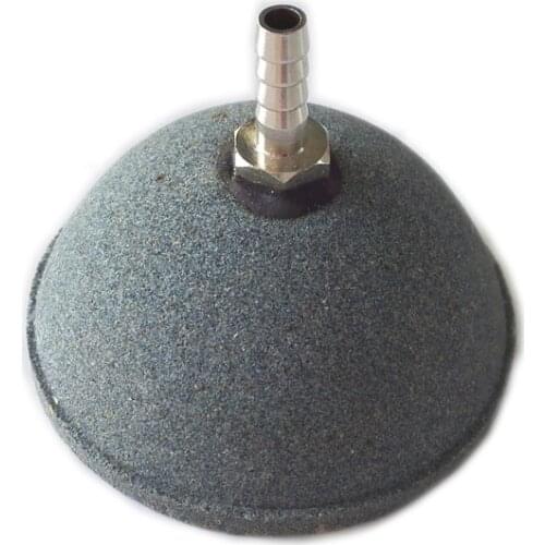 Aquarium Dia 6cm Semicircle Air Stone Dark Gray Mineral Bubbles Stone for Aquarium Fish Tank Oxygen Areator Accessories 1Pcs