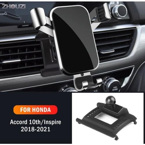 Car Mobile Phone Holder Air Vent Mounts GPS Stand Gravity Navigation Bracket For Honda Accord Inspire 2018-2021 Car Accessories