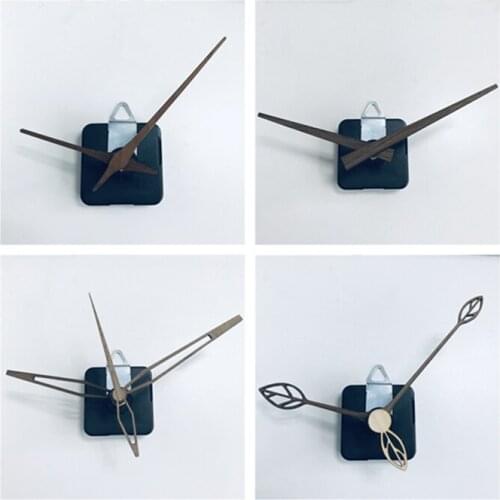 100sets Walnut Wooden Hands 28mm SUN Quartz Clock Movement DIY Mechanism with hook Kit Clock Parts Wall Clock Home Decoration
