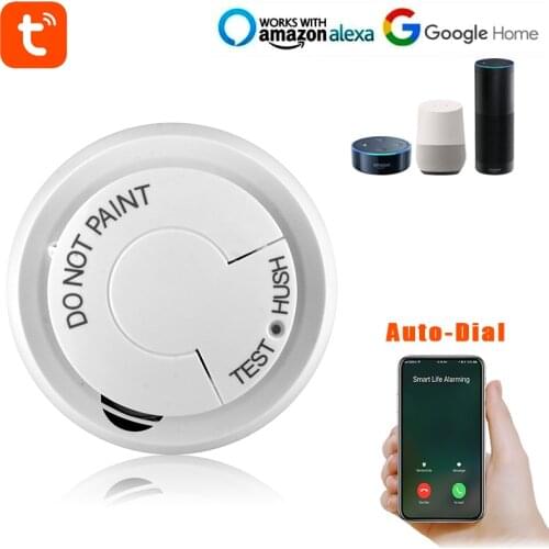 Tuya Wifi Smoke detector Fire Alarm detector Smart life App Notification Alerts With Linkage Setting