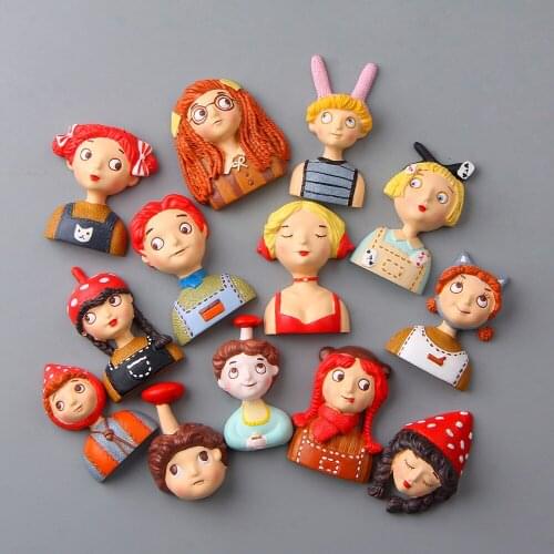 1 Pieces 2020 New Nordic Style Gardening Men and Women Creative Magnetic Buckle Refrigerator Stickers Kids Action Figure Toy