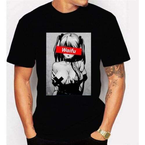 Yuzhai obscene hentai lovely girl cartoon printing t-shirt mens top Street aesthetic T-shirt cotton short sleeve