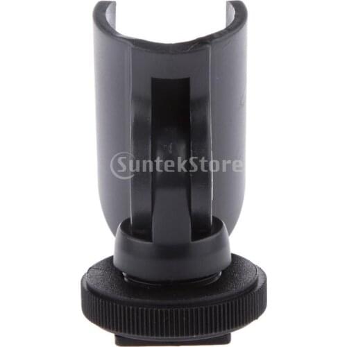 Flexible Microphone Mic Stand Threaded Plastic Clip Clamp Holder Mount Black