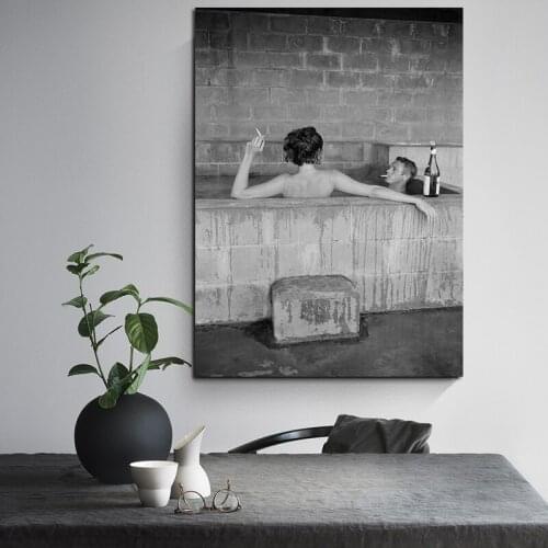 Old Movie Black and White Canvas Painting Art Posters Prints Scandinavian Portrait Wall Art Picture for Living Room Home Decor