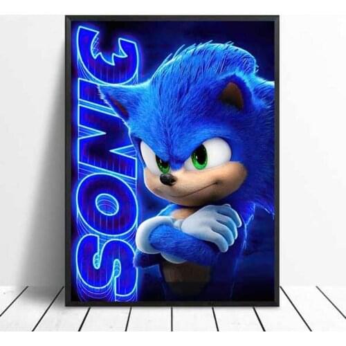 5D DIY Diamond Painting Kit Sonic Poster NEW Blue Flash Graffiti Diamond Embroidery Kids Room Decoration Picture Home Decor