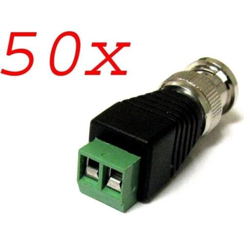New 50 PCS Coax CAT5 To Camera CCTV BNC Video Balun Connector For CCTV Camera