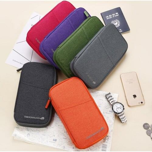 Card Package Multi Functional Long Paragraph Ticket Holder Travel Passport Ticket Business Passport Bag Covers Zipper Wallet