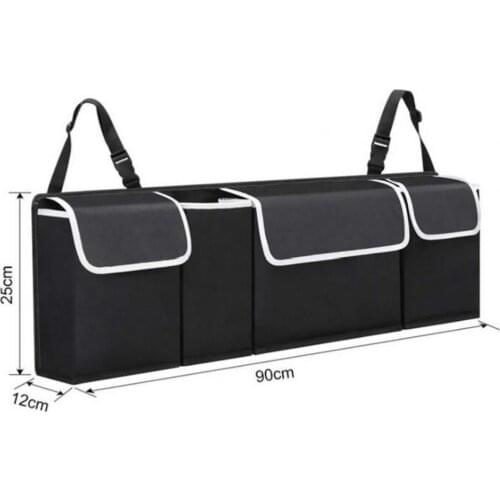 Car Rear Seat Multi Pockets Sundry Storage Bag Vehicle Trunk Accessory Organizer