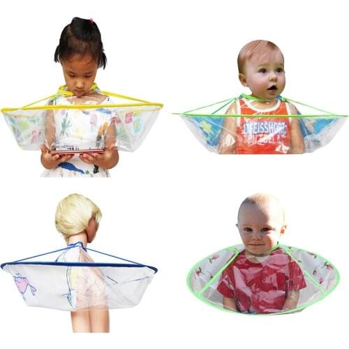 Hairdresser Waterproof Hair Cutting Cape Children Kids Transparent Haircut Cloak Hairstyle Salon DIY Hair Styling Tool