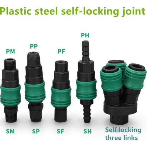 C type Pneumatic fittings Plastic Steel PU Tube Quick connector High pressure Quick Coupling Accessories Gas Air Pipe Connector