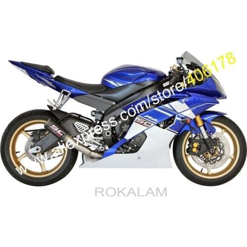 Blue White For Yamaha YZF-R6 2008-2016 YZFR6 08-16 YZF R6 Motorcycle Bodywork Fairing Body Kits (Injection Molding)