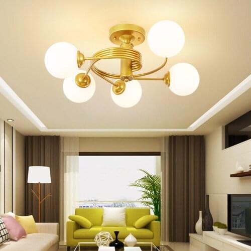 Modern LED Ceiling Lights For Kids room Living room Nordic Corridor Hallway Ceiling Lamp Glass Gold Lighting Fixture MJ1111