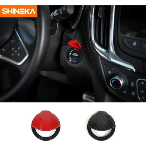 SHINEKA Car Styling Auto Engine Start Stop Button Switch Cover Cap Sticker Fit for Chevrolet Equinox 2017 Car Accessories