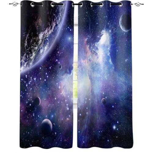 Universe Starry Sky Blackout Curtains For Living Room Window Curtains For Bedroom Kitchen Curtains Drapes Blinds