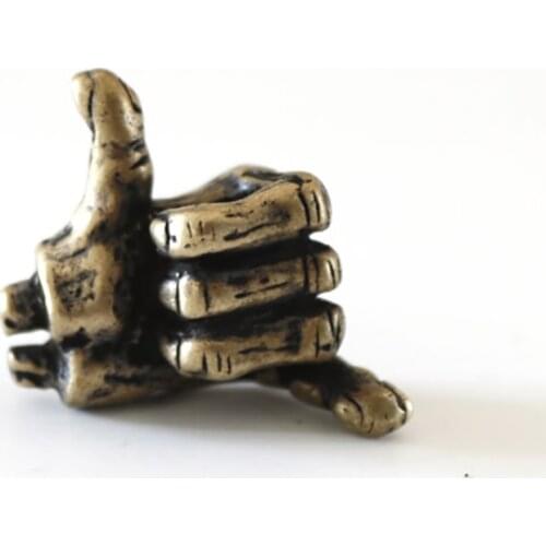 EDC Knife Beads Multi Purpose Brass Broken Hand Skull Lanyard Bead Paracord Knife Tool Pendant