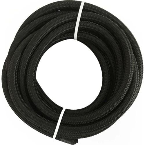 ESPEEDER 5M AN4 AN6 AN8 AN10 AN12 Racing Hose Pipe Universal Nylon-Stainless Steel Fuel Line Black Oil Cooler Hose Tubing