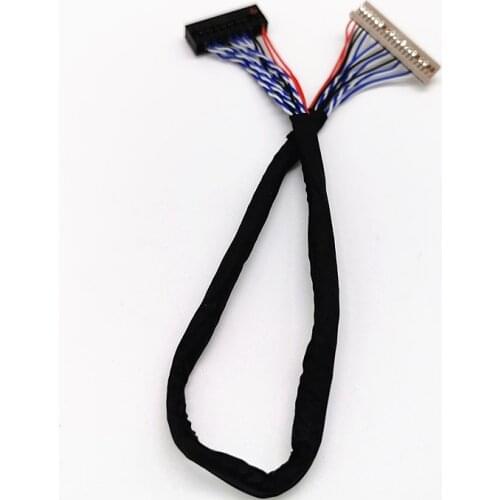 Universal LCD screen DF14 20 Pin 1ch 8-bit LVDS Cable 25cm For 8.4-15 inch LCD Panel