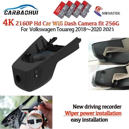HD 4K 2160P Easy Installation Car DVR Video Recorder Dash Cam Camera for Volkswagen Touareg 2018 2019 2020 2021 night vision