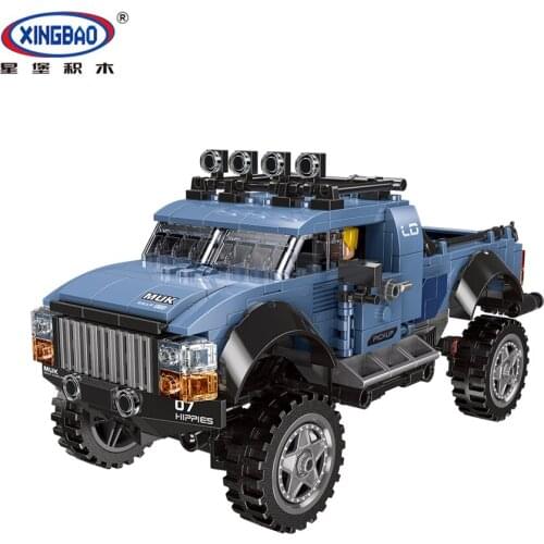 XINGBAO 03032 Creative Car Series Assembly Car Toys The Off-Road Pick-up Car Building Blocks Bricks Stem Toys Christmas Gifts