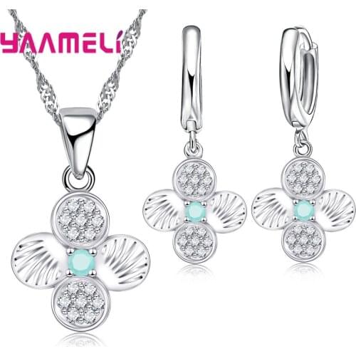 Vintage Women Wedding Engagement Bridal Jewelry Sets 925 Sterling Silver Top Quality CZ Zircon Flower Original Design Set