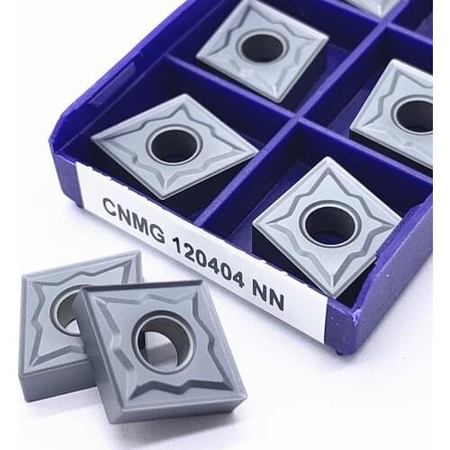 10PCS CNMG120404 NN LT10 High Quality Carbide Inserts CNC Lathe External Turning Tool For Steel