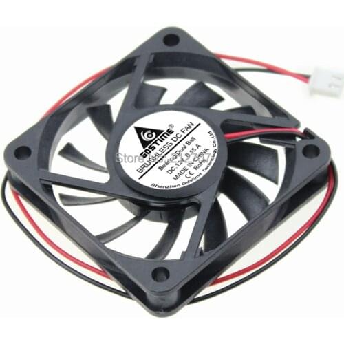 10PCS Gdstime 60mm 6cm 60 x 10mm 2Pin DC 12V Ball Bearing Air Computer Cooling Fan Cooler